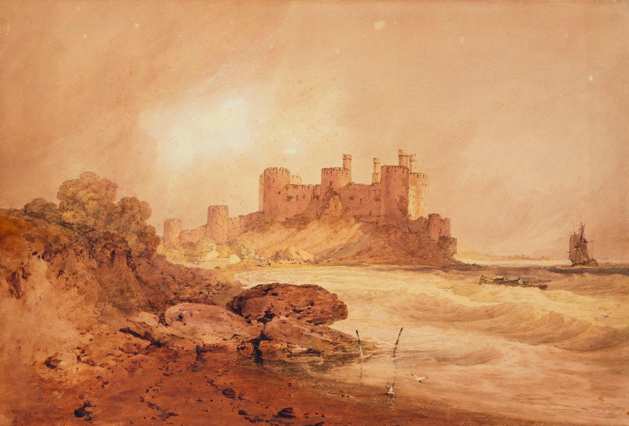 Hrad Conway, Severní Wales, cca 1800 od Joseph Mallord William Turner