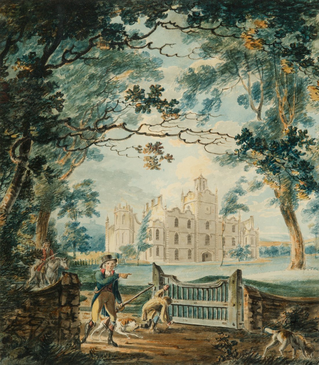 Cote House, Near Bristol, 1792 (wc a pero na papíře) od Joseph Mallord William Turner