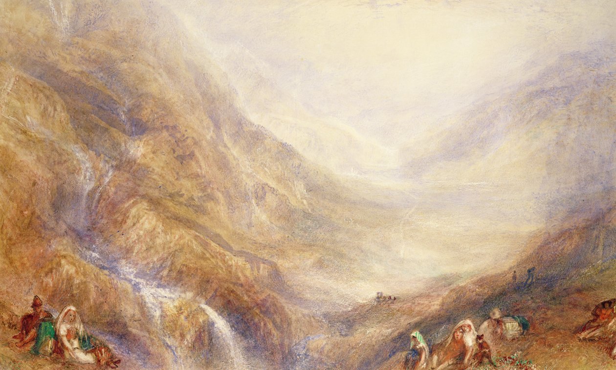 Sestup z Mount St. Gothard od Joseph Mallord William Turner