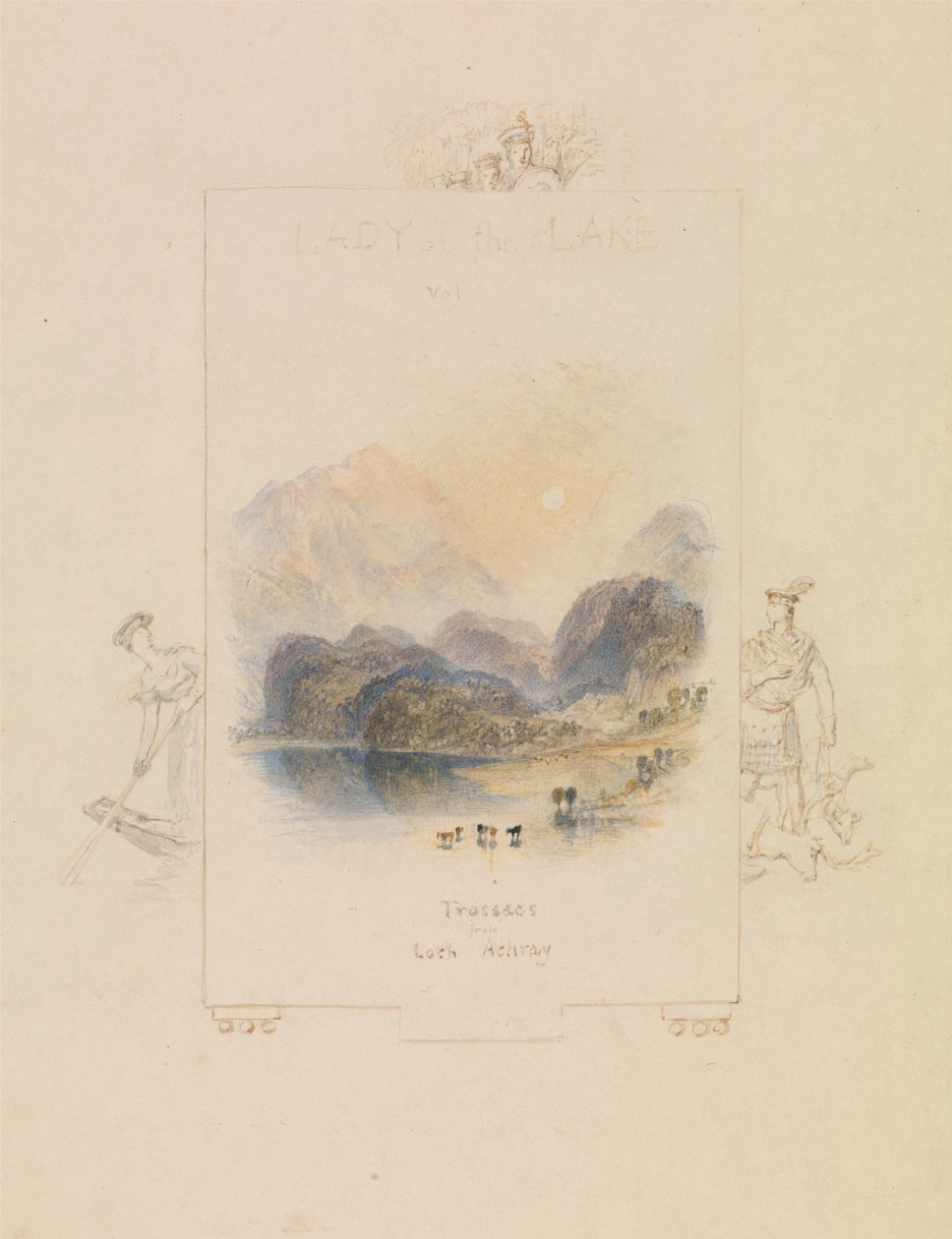 Design pro ilustraci pro „Lady of the Lake“ Waltera Scotta, Loch Achray od Joseph Mallord William Turner