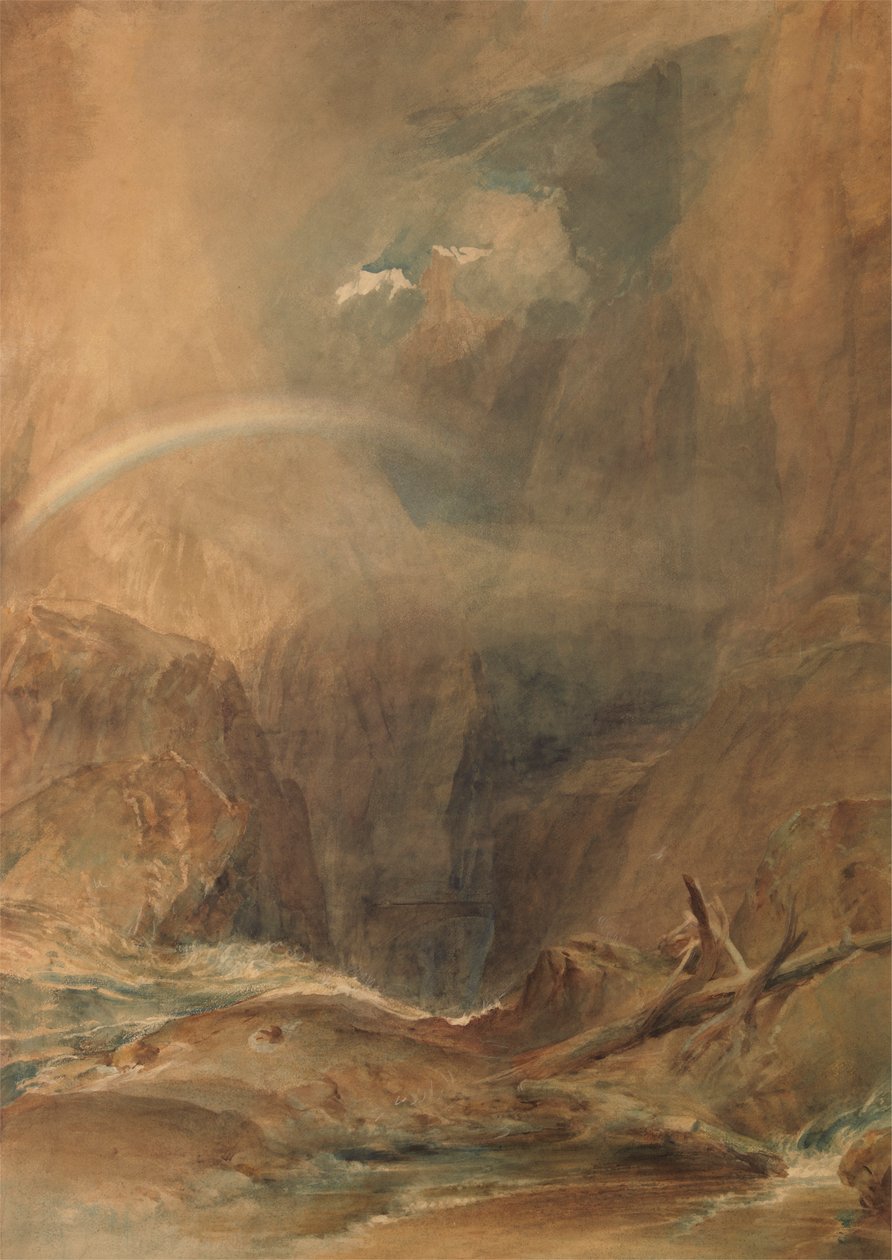 Ďáblův most, průsmyk svatého Gottharda od Joseph Mallord William Turner