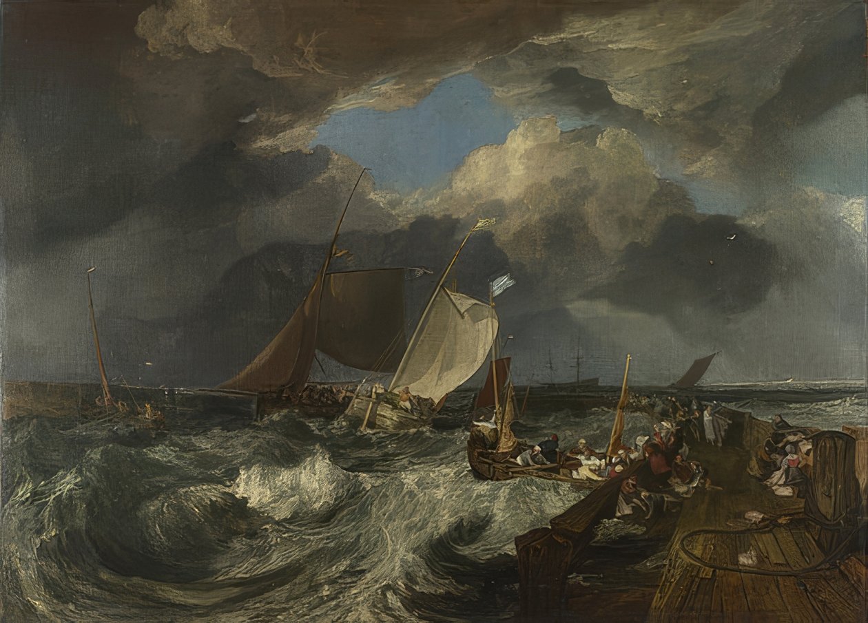 Molo v Calais. 1803 od Joseph Mallord William Turner