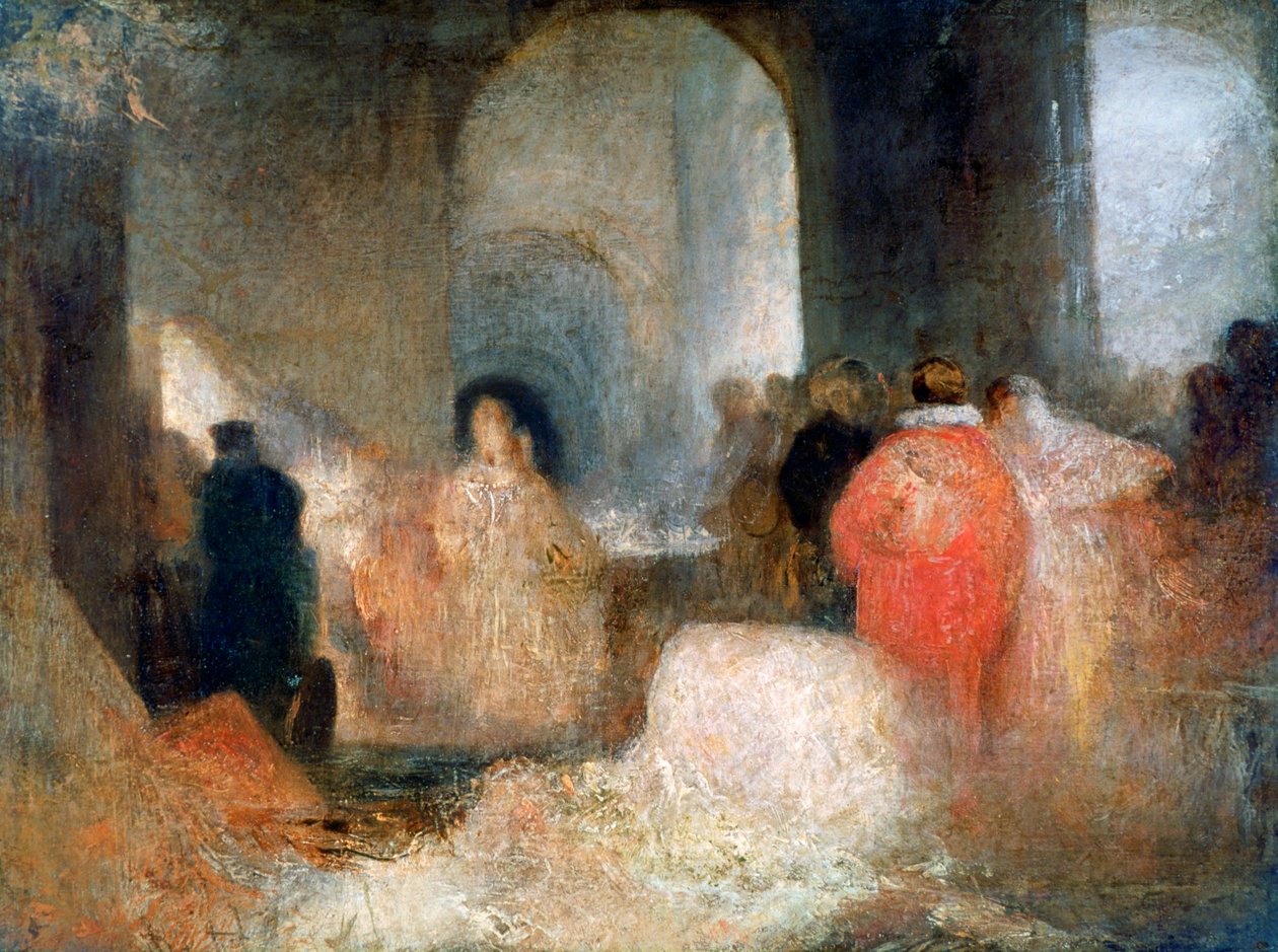 Večeře ve velké místnosti s postavami v kostýmu, c1830-1835 od Joseph Mallord William Turner