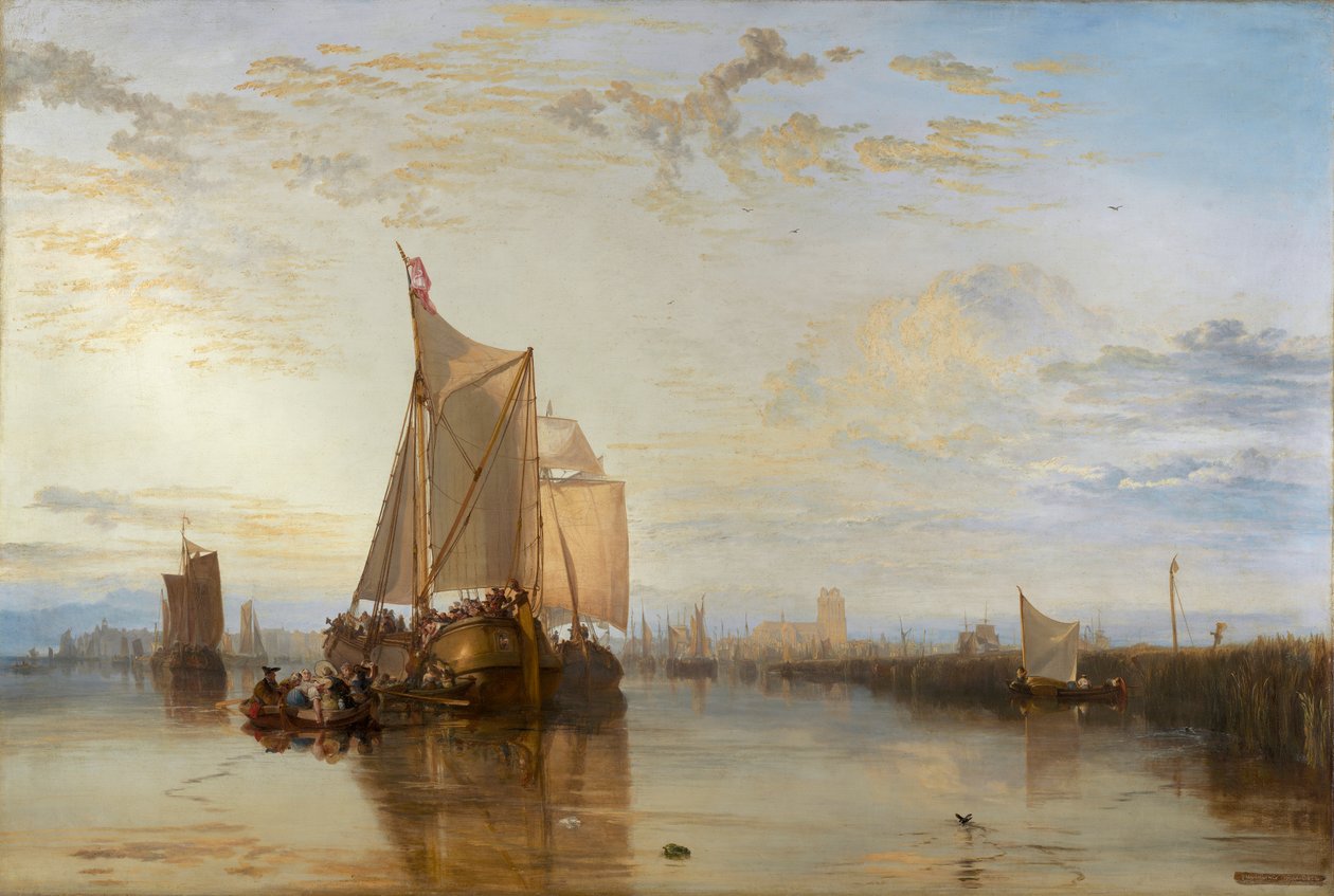 Dort or Dordrecht: The Dort Packet-Boat z Rotterdamu Becalmed [1818, Royal Academy of Arts, Londýn, katalog výstavy] od Joseph Mallord William Turner