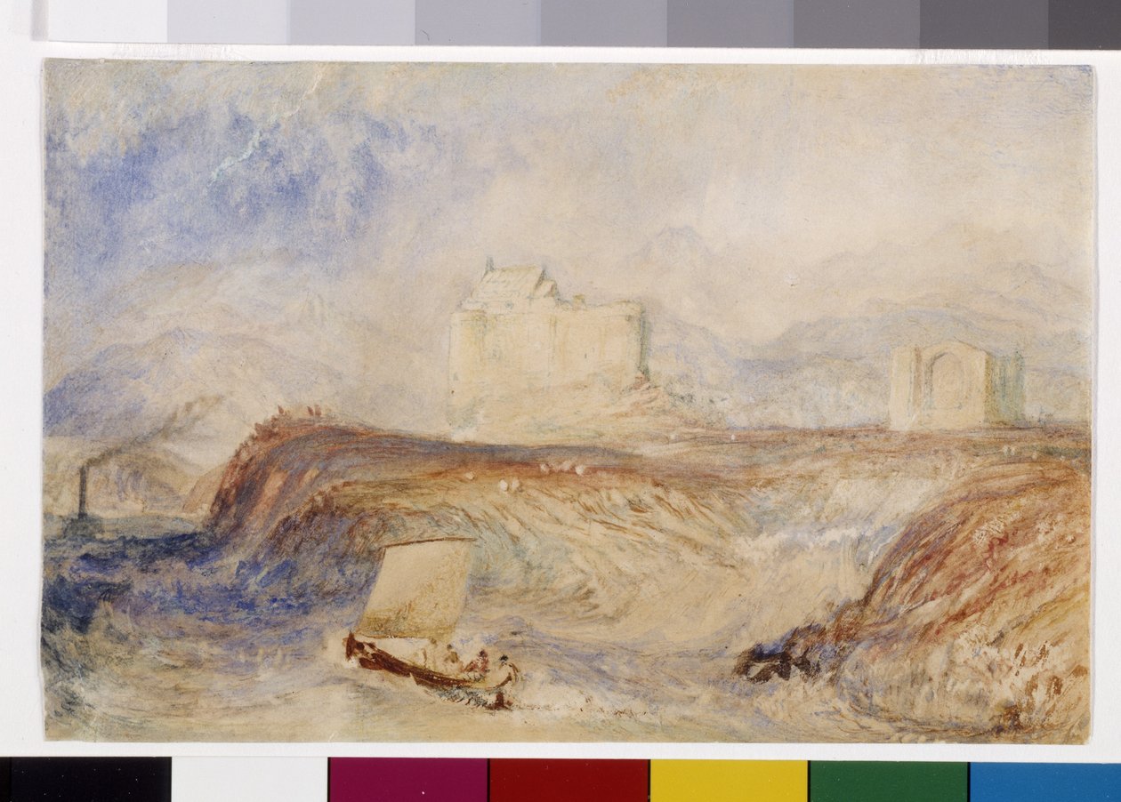 Dunstaffnage (akvarel a kvaš na bílém papíře) od Joseph Mallord William Turner