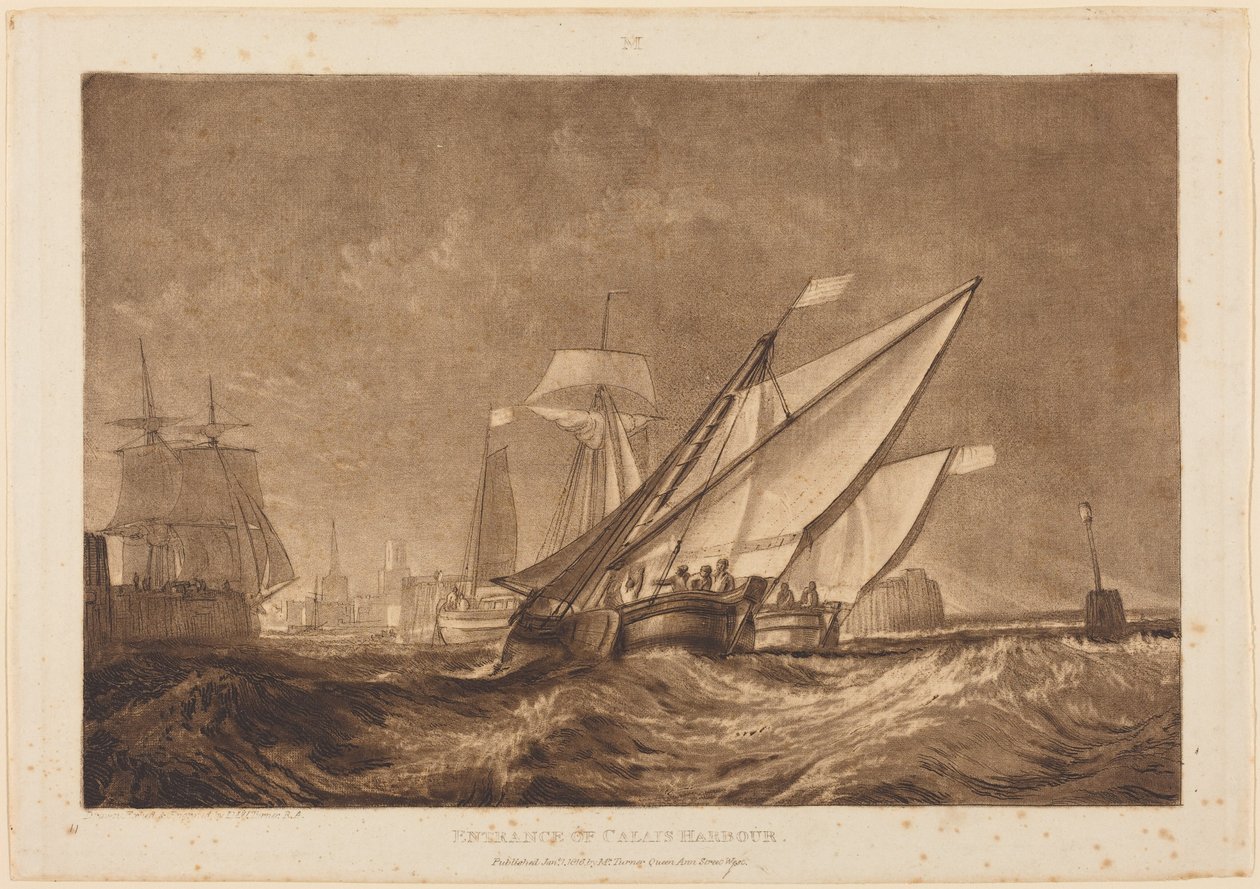 Vstup do přístavu v Calais od Joseph Mallord William Turner