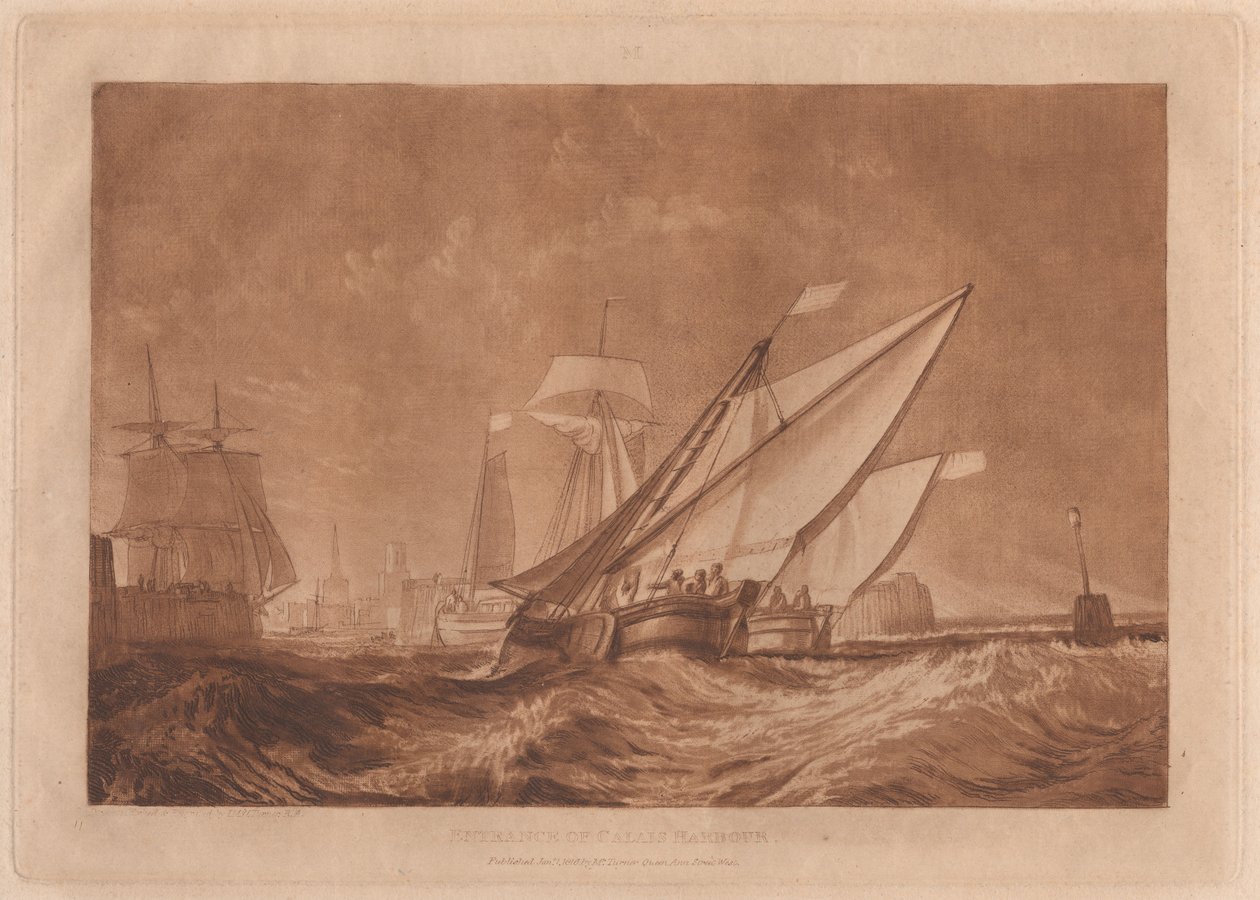 Vstup do přístavu v Calais od Joseph Mallord William Turner