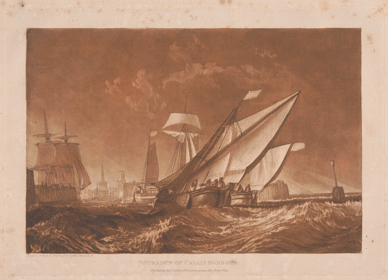Vstup do přístavu v Calais od Joseph Mallord William Turner