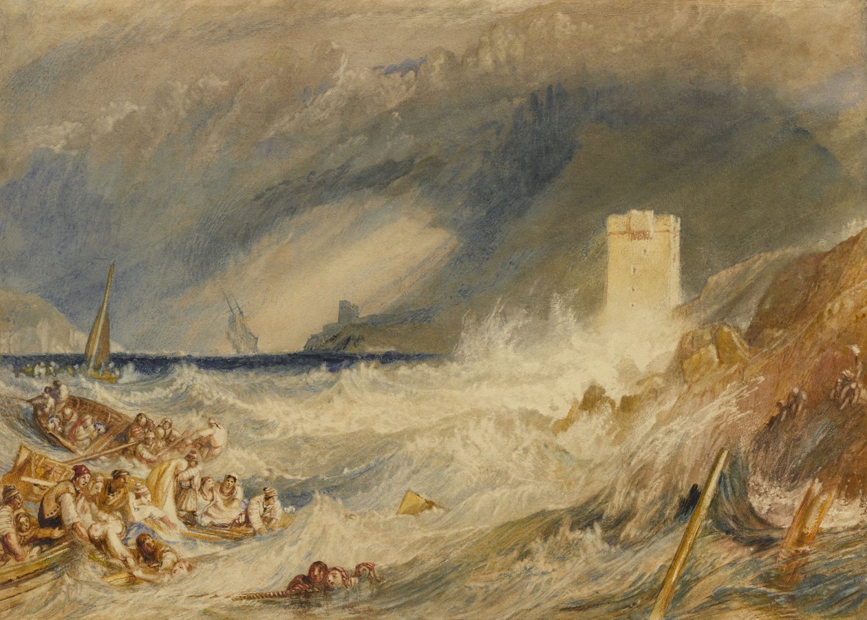 Vjezd do Fowey Harbour, Cornwall, kolem roku 1827 od Joseph Mallord William Turner