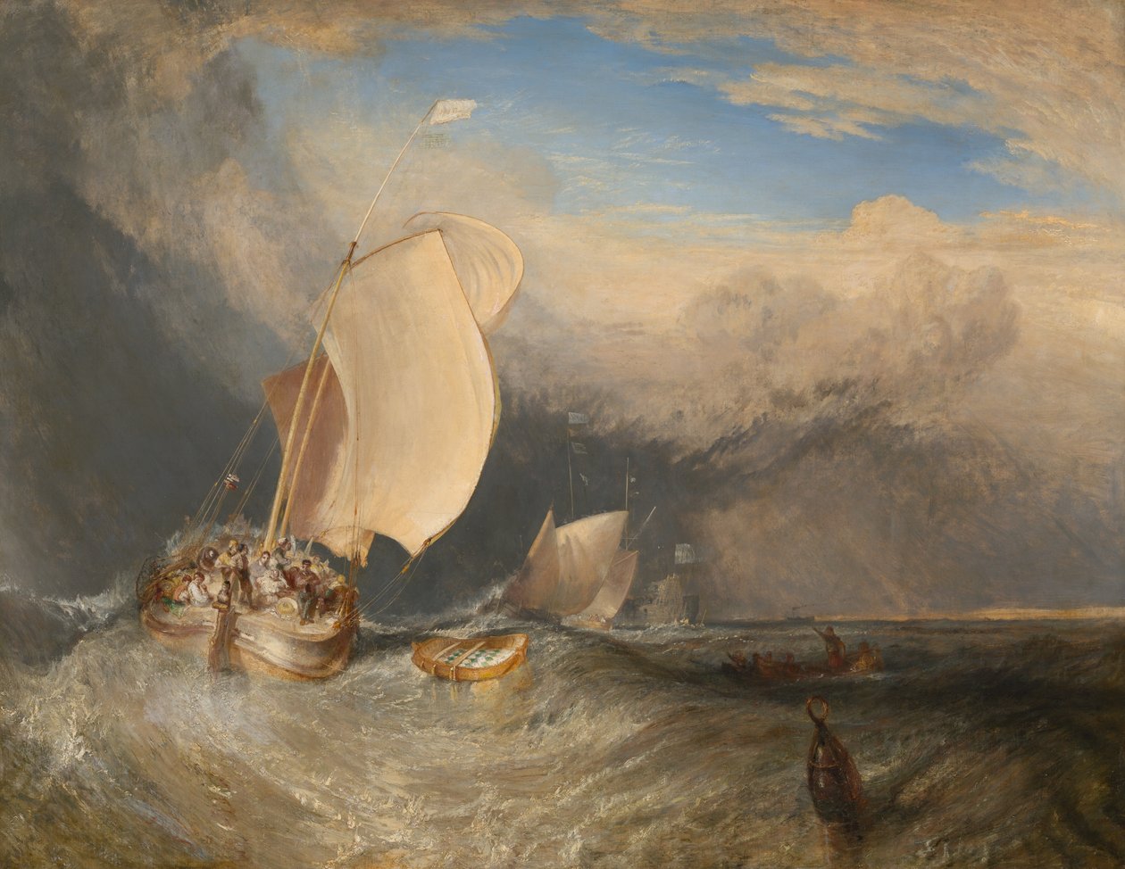 Rybářské lodě s rybáři vyjednávajícími o ryby od Joseph Mallord William Turner