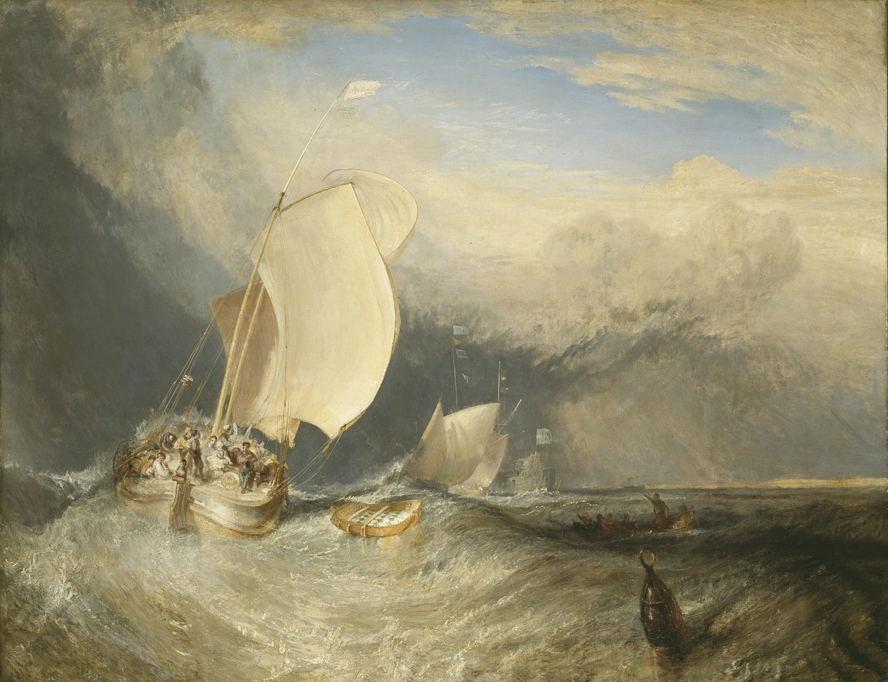 Rybářské lodě s Huckstery vyjednávání o rybách, 1837-38 od Joseph Mallord William Turner