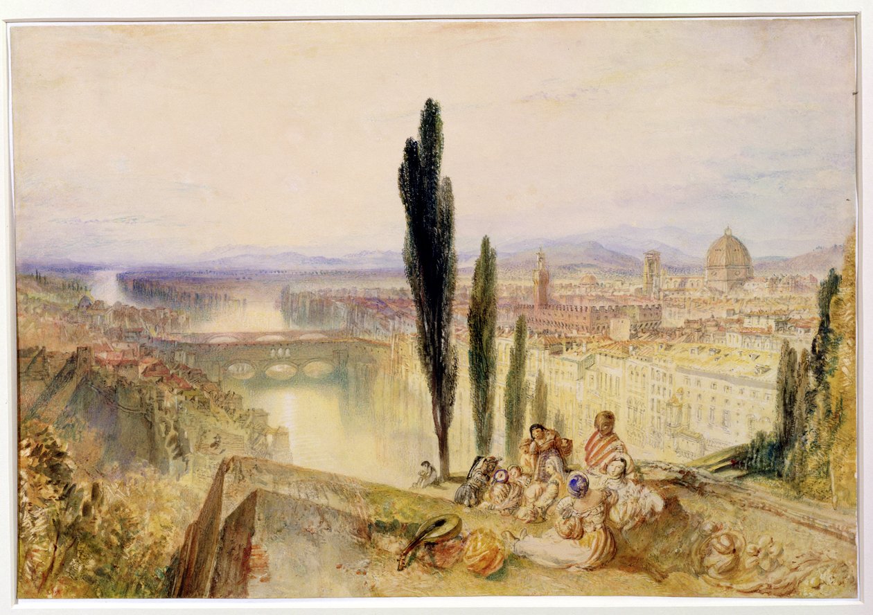 Florencie, cca 1827 (wc na papíře) od Joseph Mallord William Turner