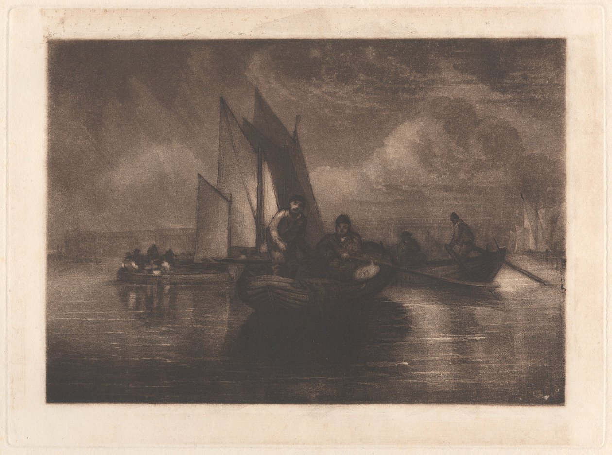 Lov platýsů, Battersea od Joseph Mallord William Turner