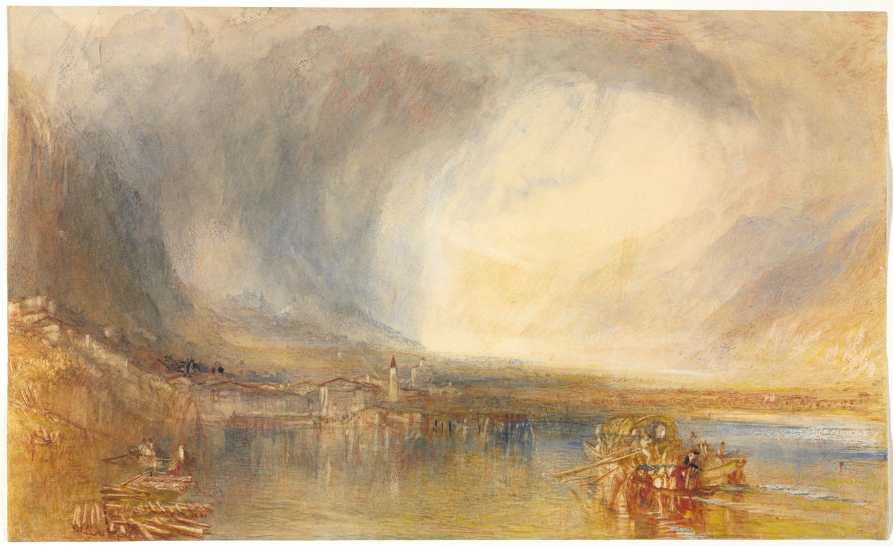 Flüelen z Lucernského jezera od Joseph Mallord William Turner