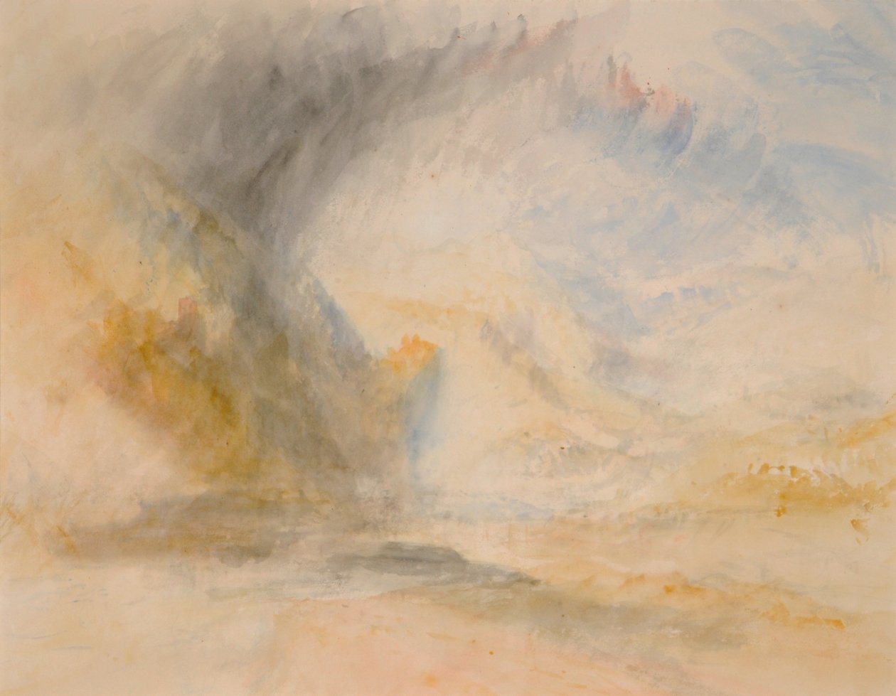 Foot of St. Gothard, c.1842 (akvarel na papíře) od Joseph Mallord William Turner