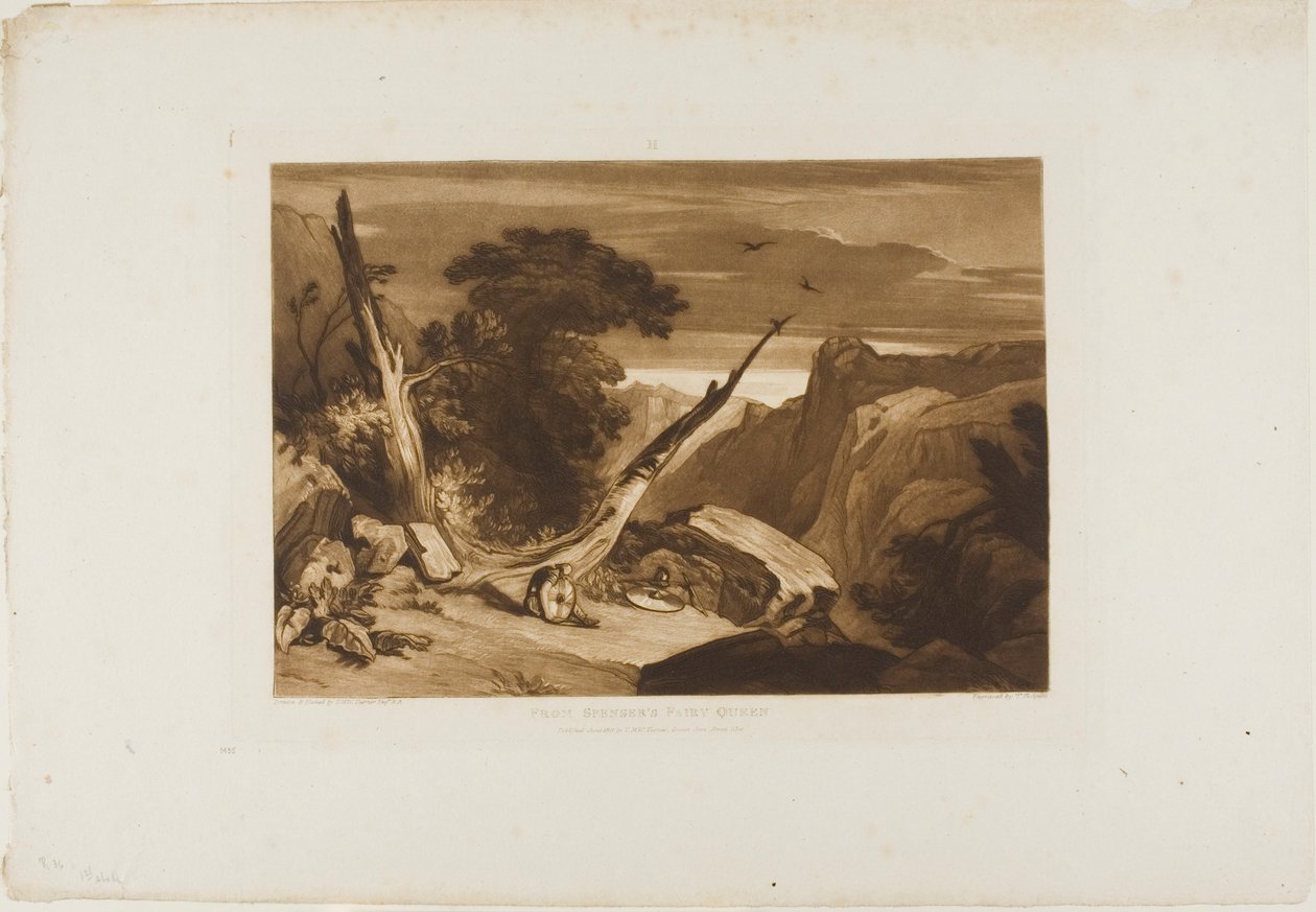 Ze Spenserovy Královny víl, deska 36 z Liber Studiorum od Joseph Mallord William Turner
