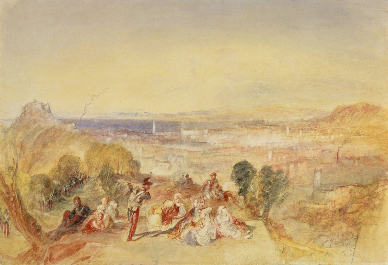 Janov, Itálie, kolem roku 1851 (akvarel na papíře) od Joseph Mallord William Turner