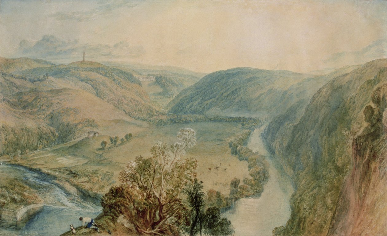 Gibside, hrabství Durham od severu (viz 155783 pro pár) od Joseph Mallord William Turner