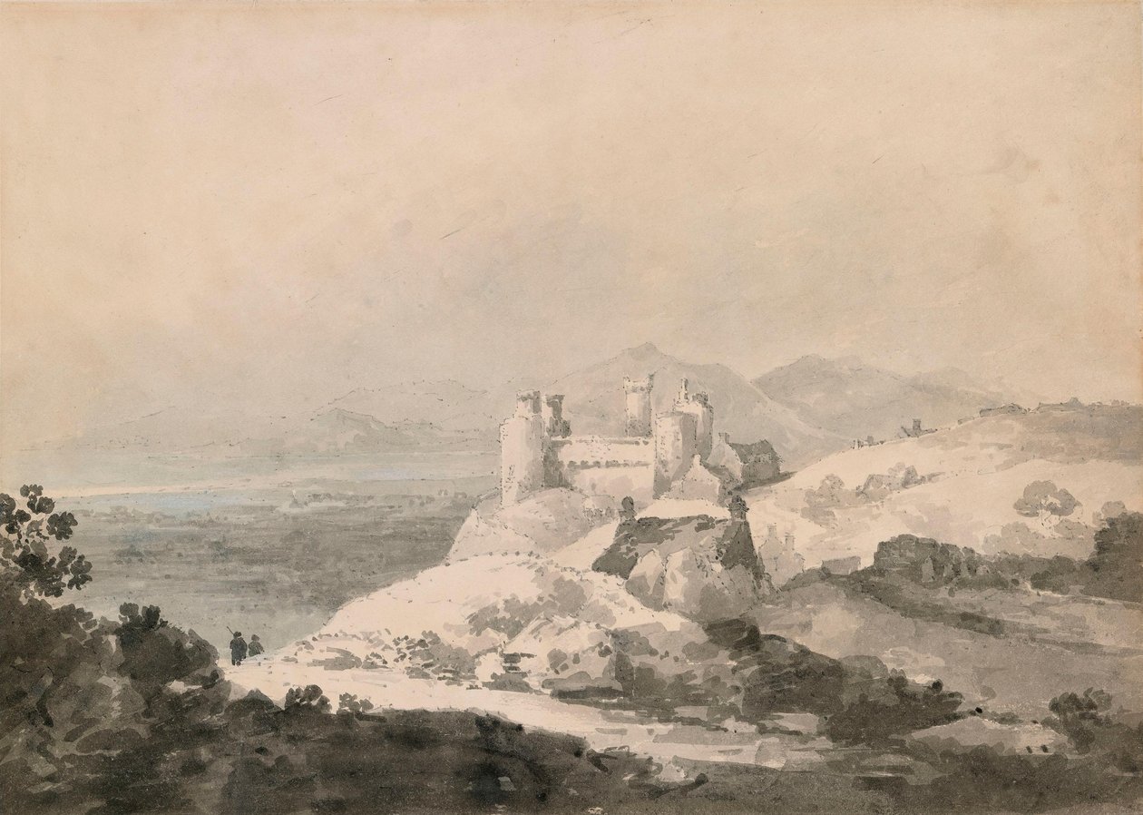 Hrad Harlech ve Walesu od jihu od Joseph Mallord William Turner