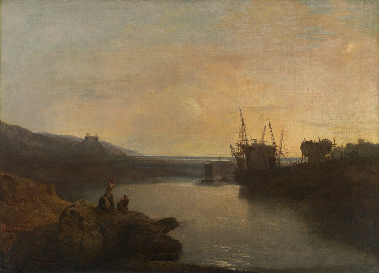 Hrad Harlech, z Tygwyn Ferry, Summer
