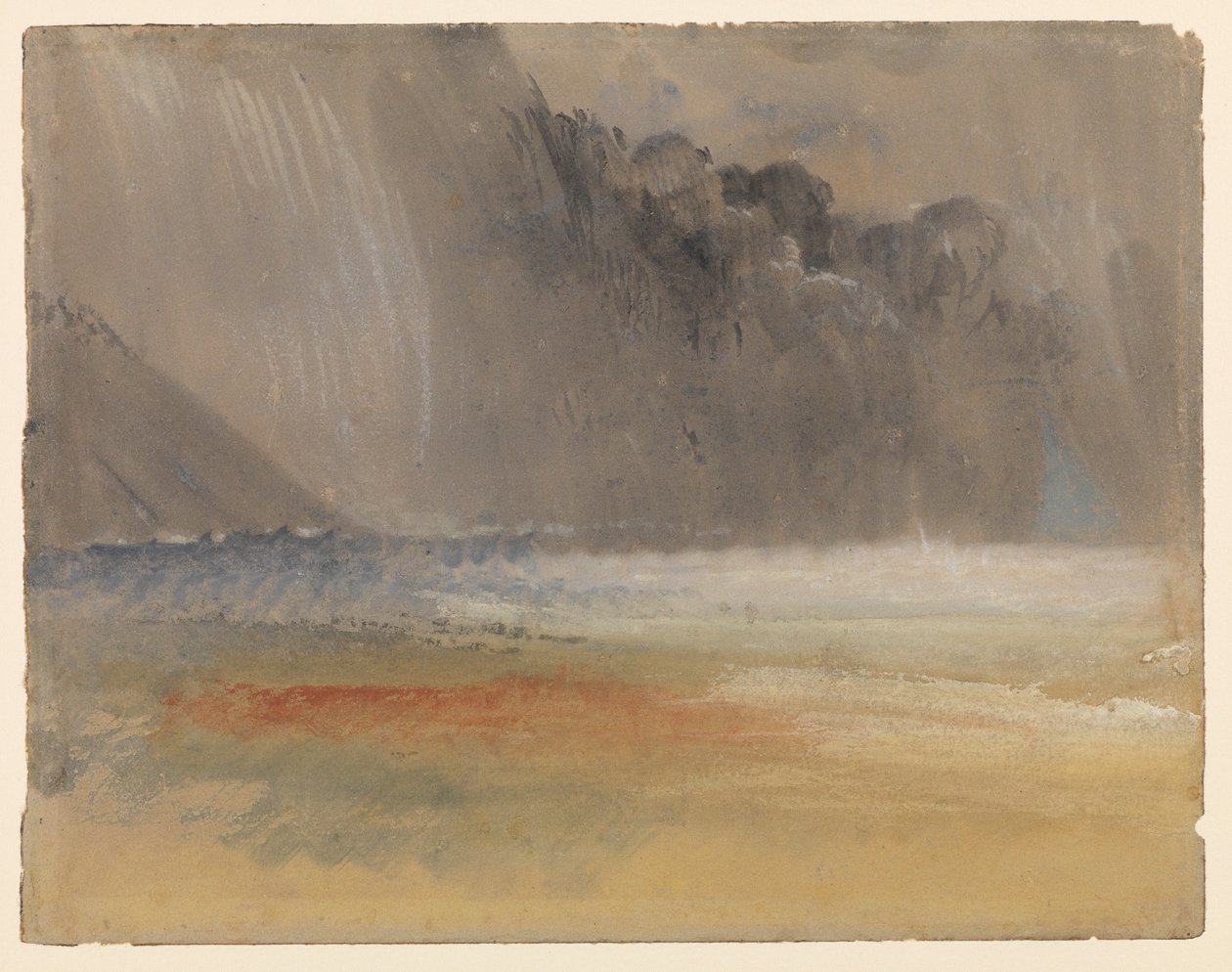 Hromadný bouřkový mrak nad mořem a pevninou, 1835 - 1840 cca od Joseph Mallord William Turner