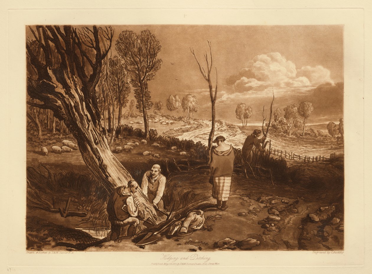 Živé ploty a příkopy od Joseph Mallord William Turner