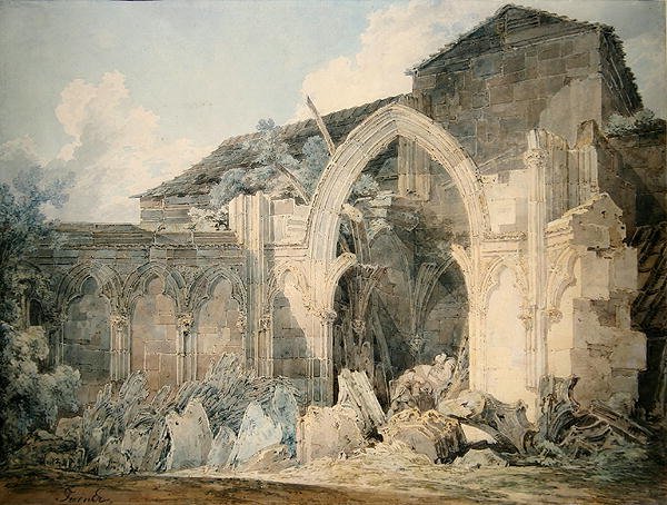 Herefordská katedrála (akvarel a pero a inkoust na papíře) od Joseph Mallord William Turner
