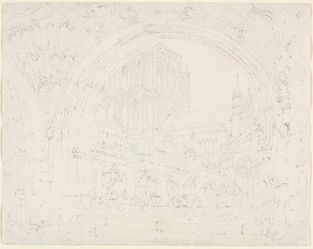 Herefordská katedrála od Joseph Mallord William Turner