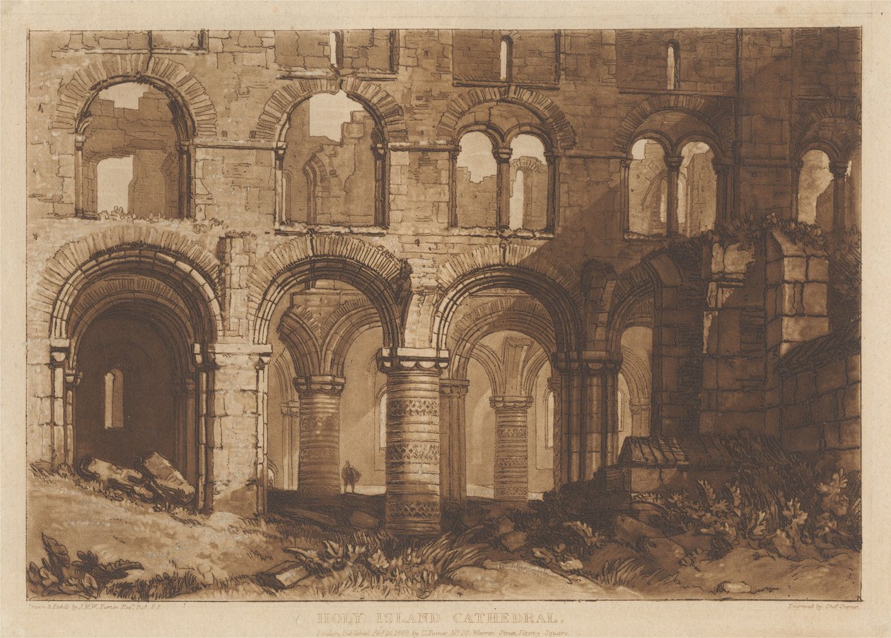 Katedrála na Holy Islandu od Joseph Mallord William Turner