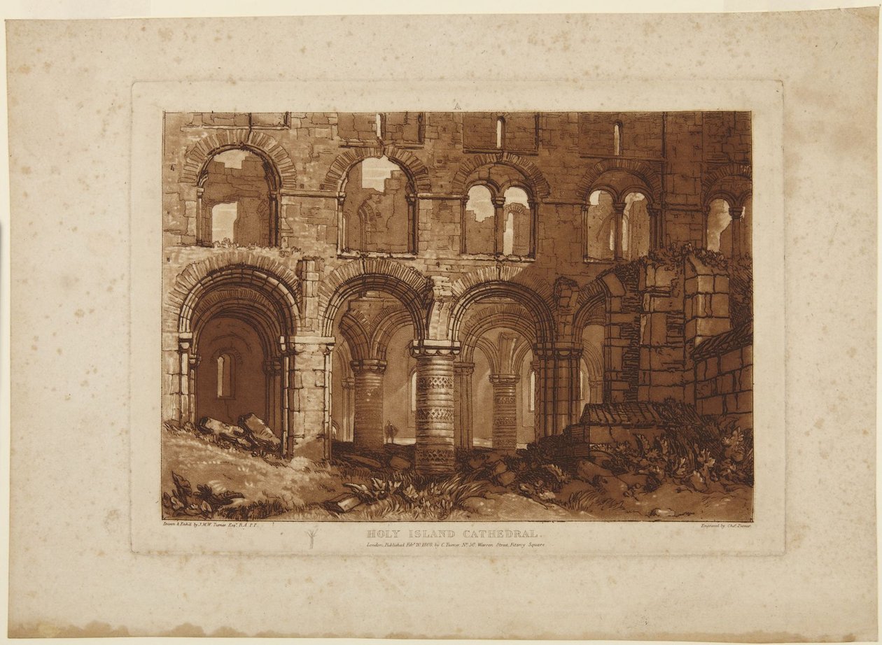 Katedrála na Holy Island od Joseph Mallord William Turner