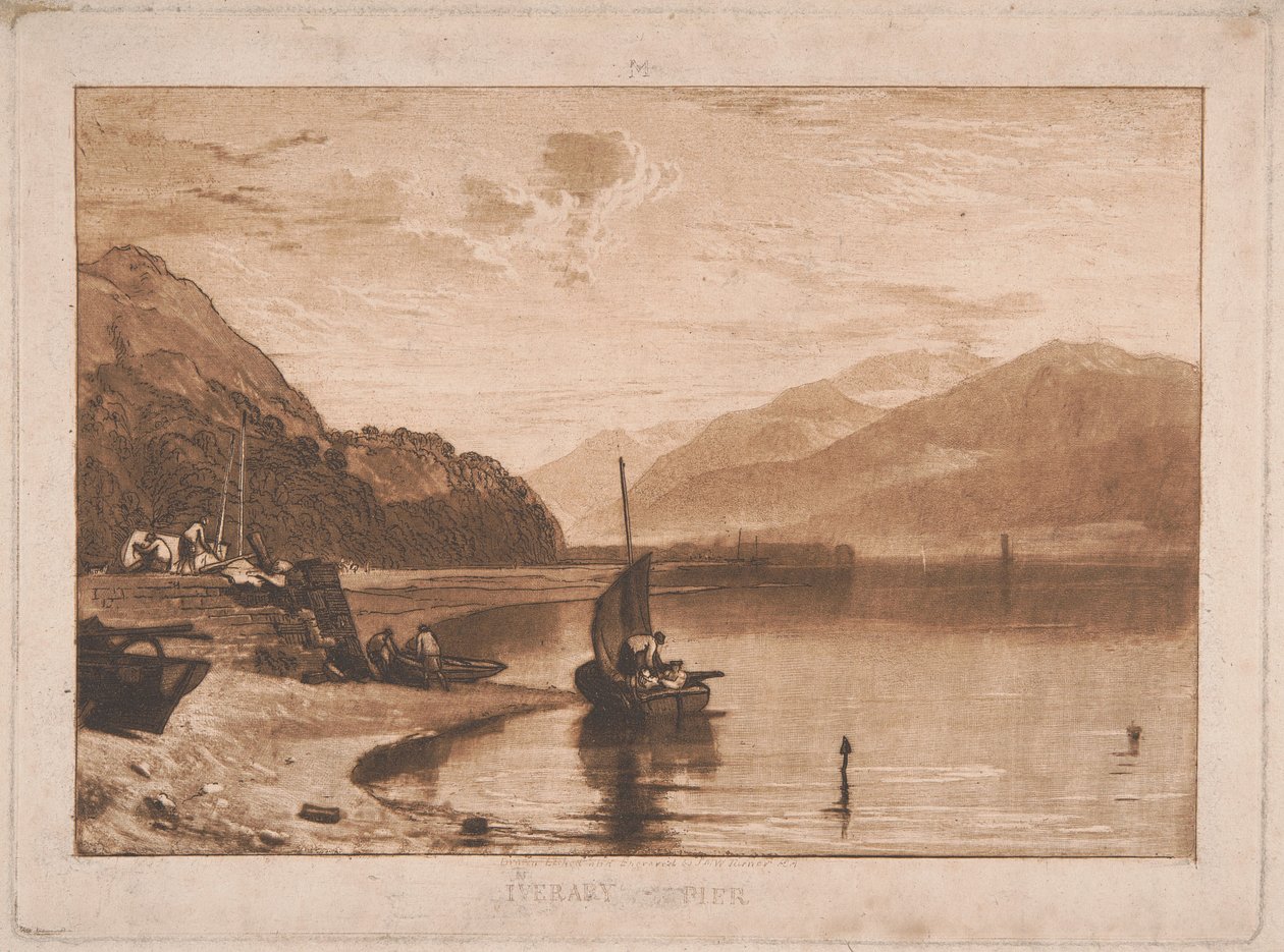 Molo v Inverary, Loch Fyne, ráno od Joseph Mallord William Turner