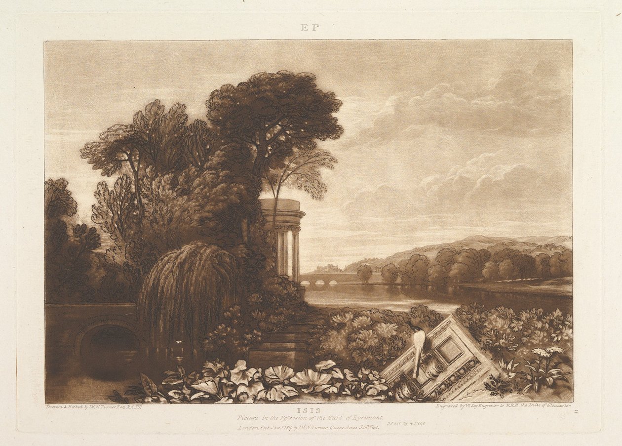 Isis Liber Studiorum, část XIV, deska 68, 1. ledna 1819. od Joseph Mallord William Turner