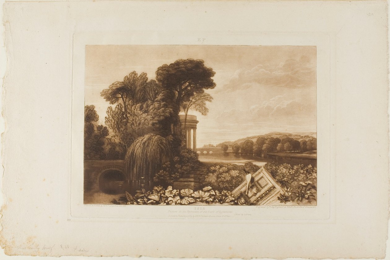 Isis, deska 68 z Knihy studií od Joseph Mallord William Turner