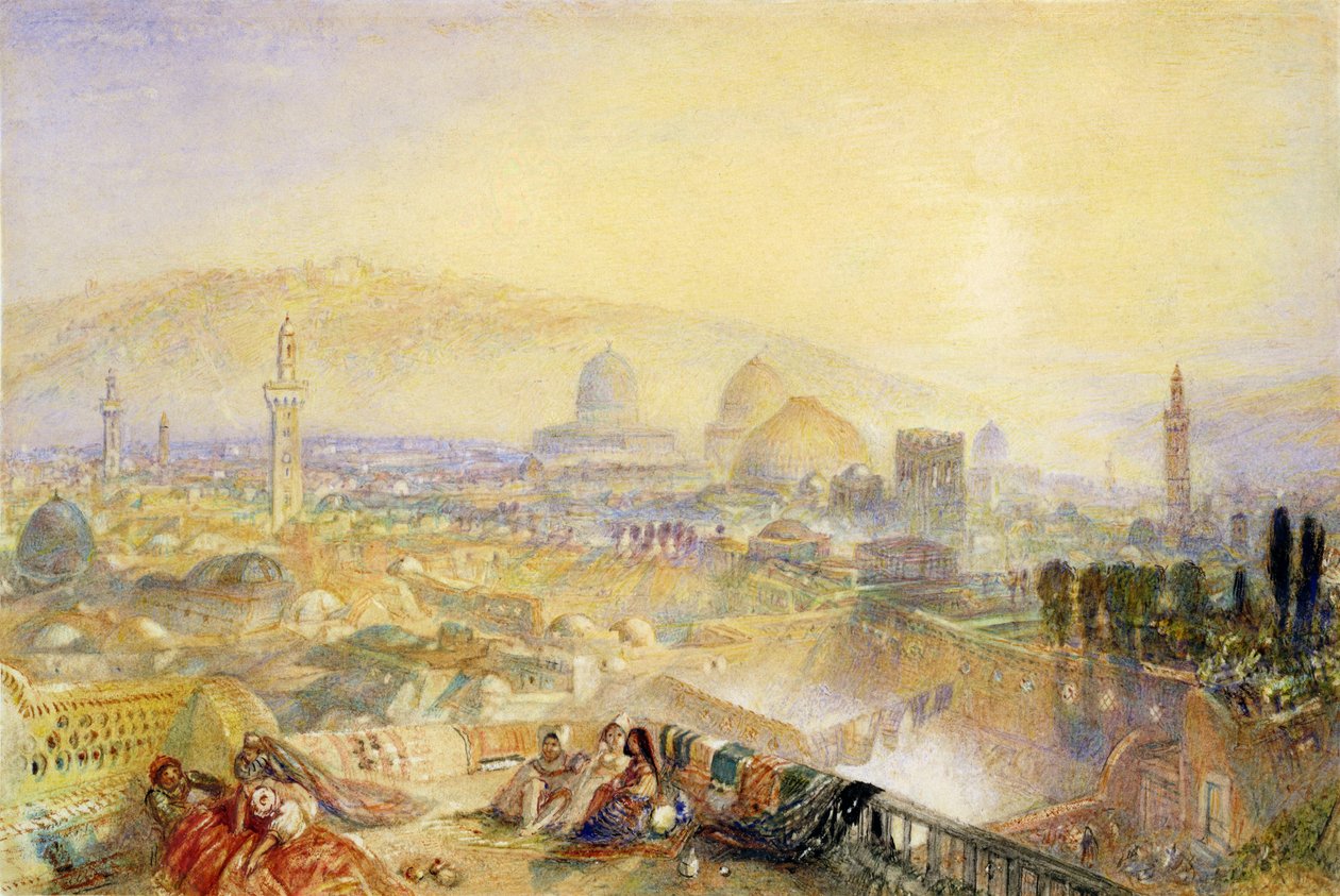 Jeruzalém z latinského kláštera (wc na papíře) od Joseph Mallord William Turner