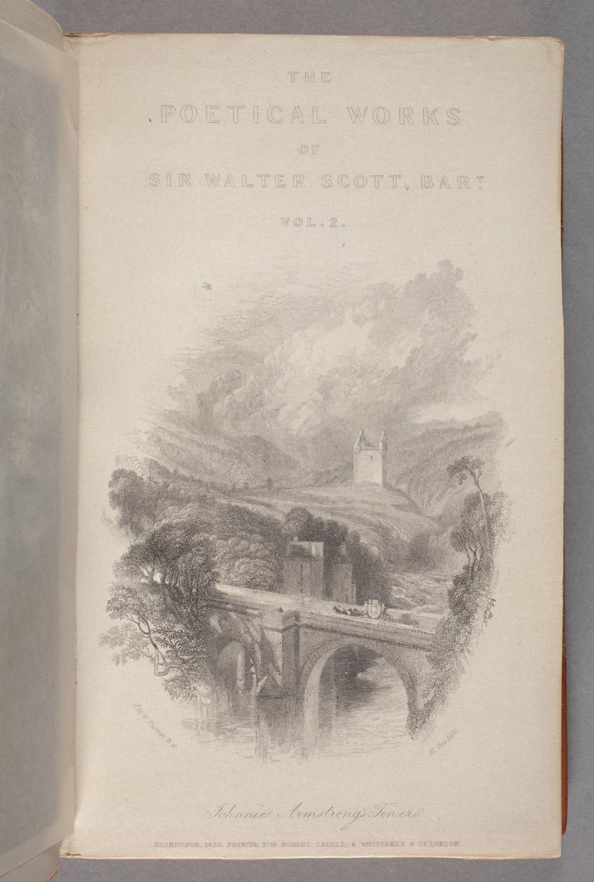 Věž Johnnieho Armstronga As Bound in Vol. II poetických děl sira Waltera Scotta od Joseph Mallord William Turner