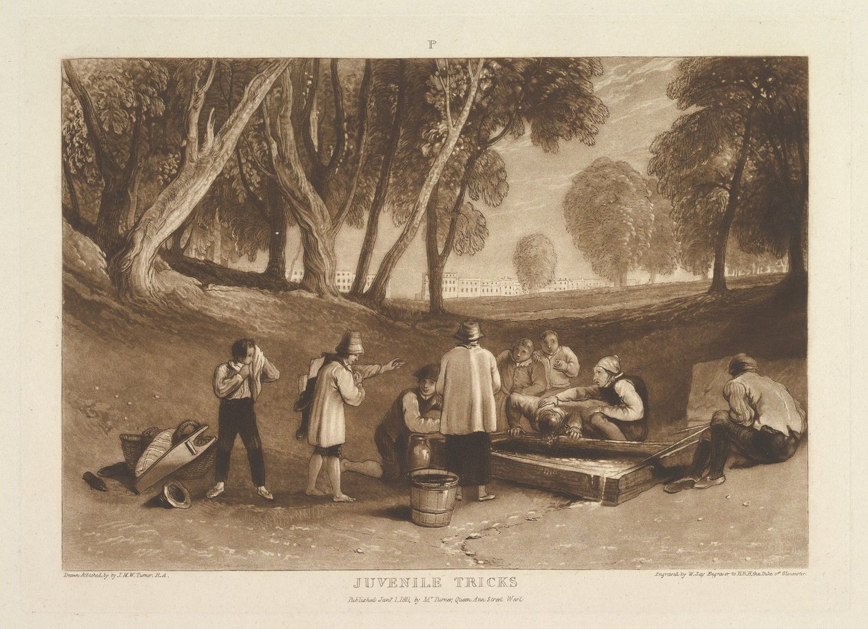 Triky pro mladé Liber Studiorum, část V, deska 22, 1. ledna 1811. od Joseph Mallord William Turner