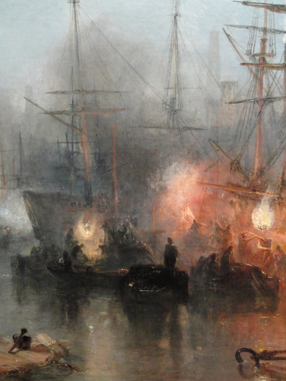 Keelmen Heaving in Coals by Moonlight, detail, 1835 od Joseph Mallord William Turner