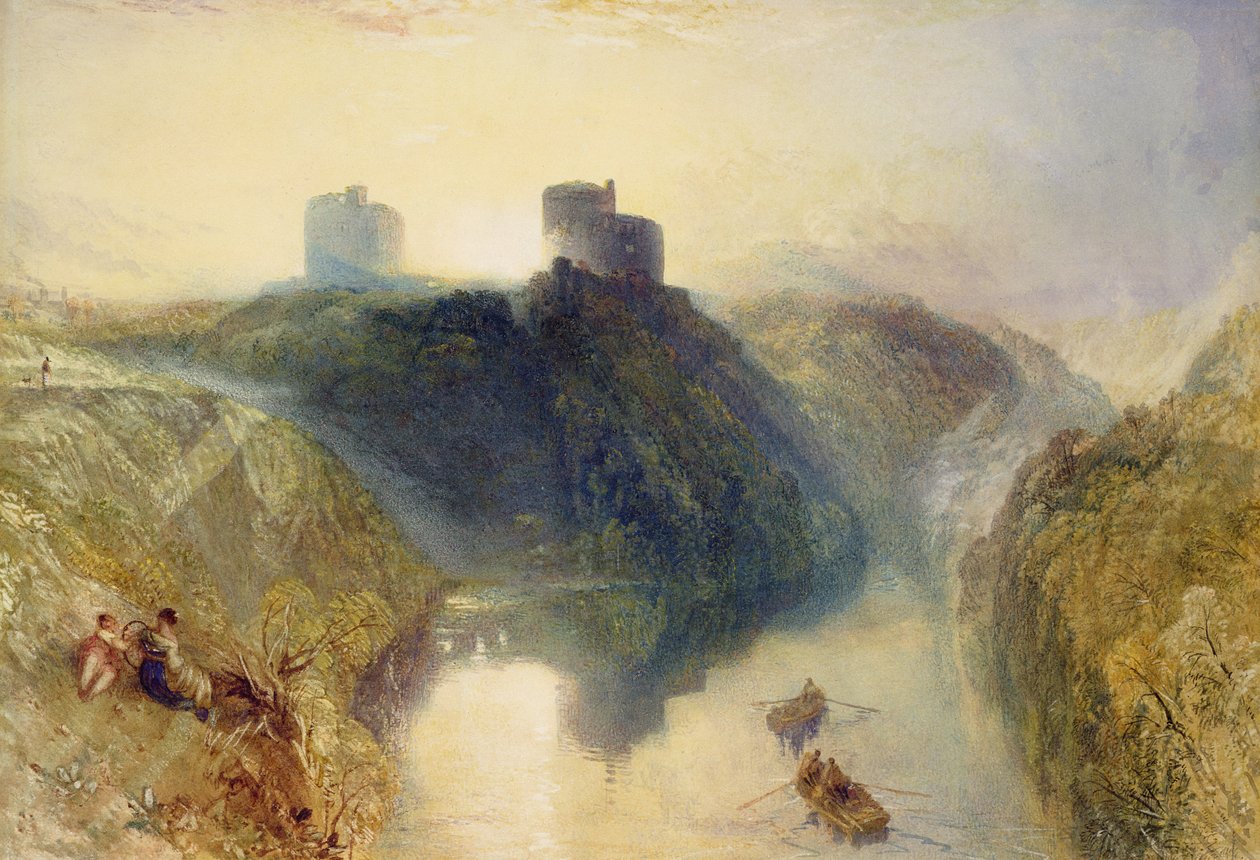 Hrad Kilgarren, Pembrokeshire (wc na papíře) od Joseph Mallord William Turner