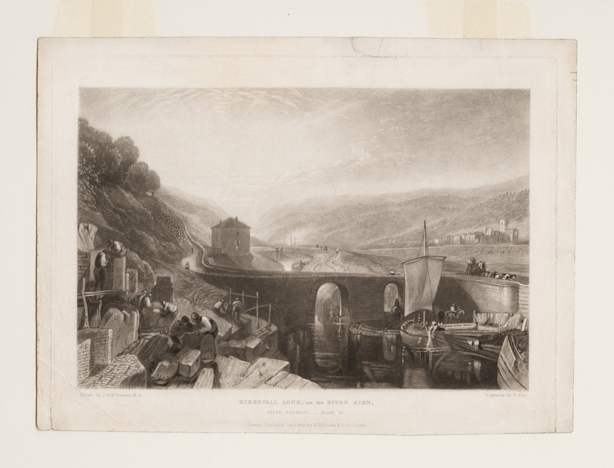 Kirkstall Lock na řece Aire od Joseph Mallord William Turner