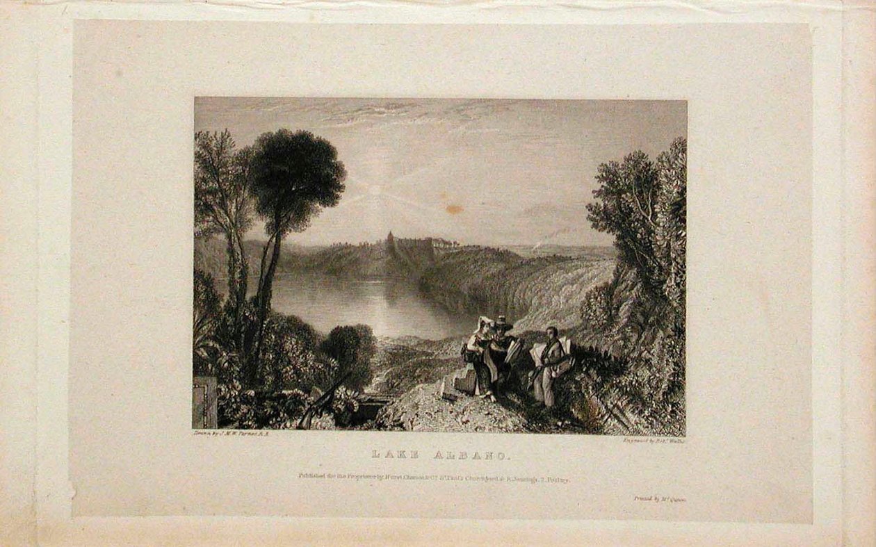 Albanské jezero od Joseph Mallord William Turner