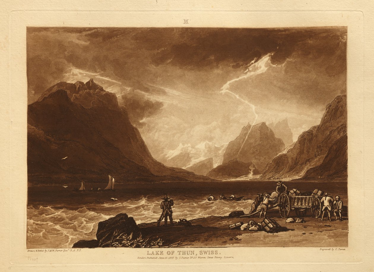 Thunské jezero od Joseph Mallord William Turner
