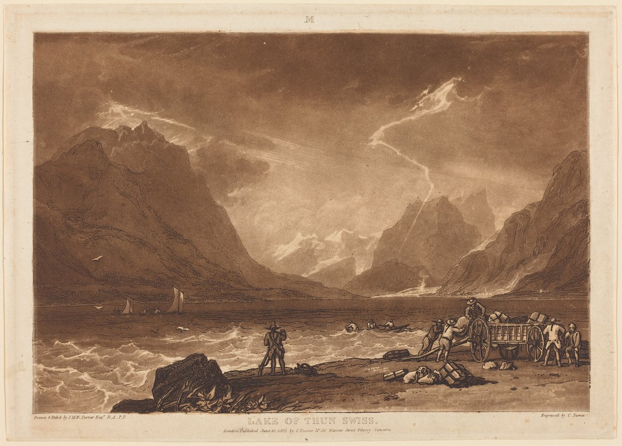 Thunské jezero od Joseph Mallord William Turner