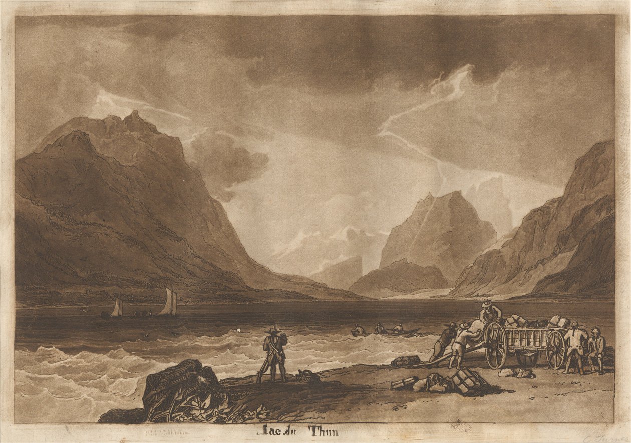 Thunské jezero, Švýcarsko od Joseph Mallord William Turner