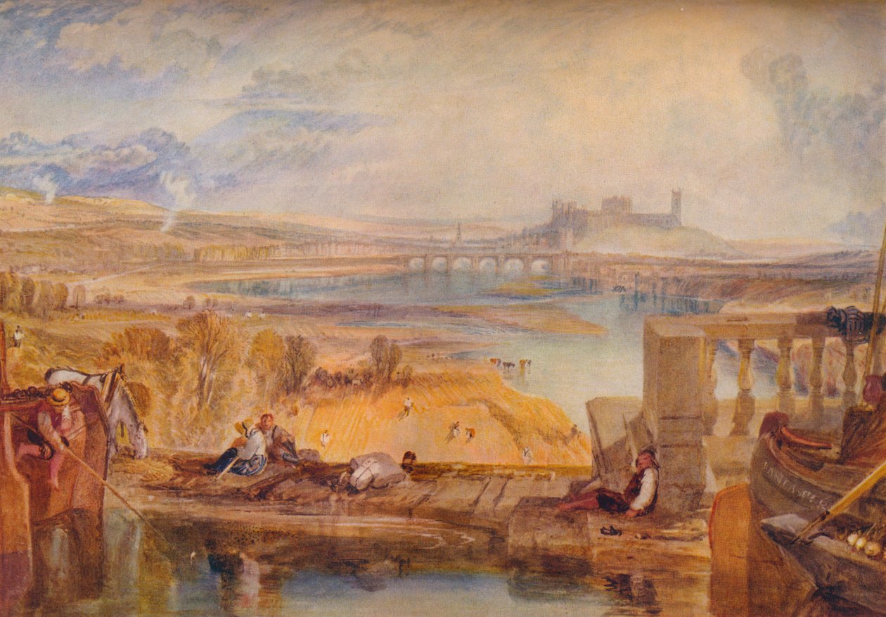Lancaster, z akvaduktového mostu, c1825 od Joseph Mallord William Turner