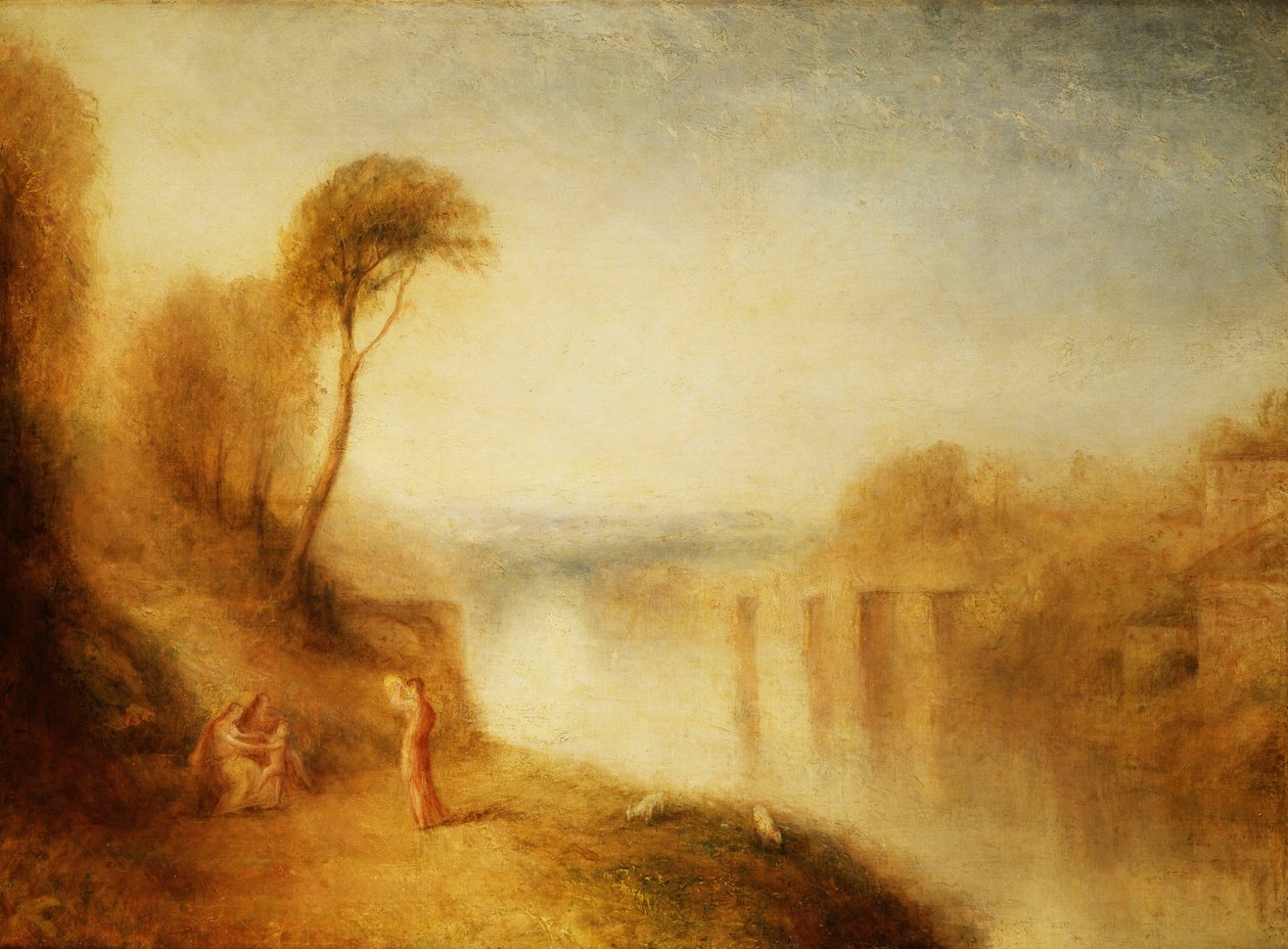 Krajina: Žena s tamborínou, kolem 1840-50 od Joseph Mallord William Turner