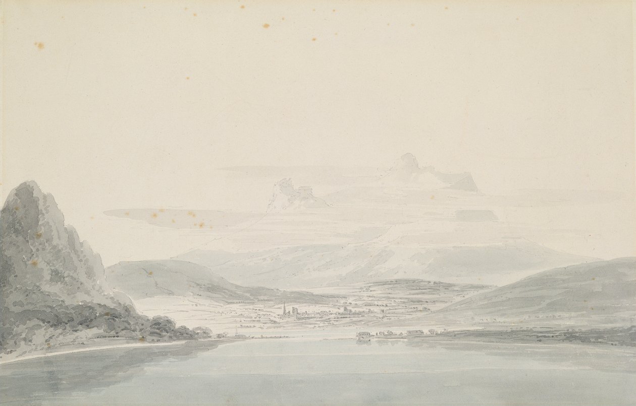 Krajina podle Johna Roberta Cozense (1752-99) (tužka a akvarel na papíře) od Joseph Mallord William Turner
