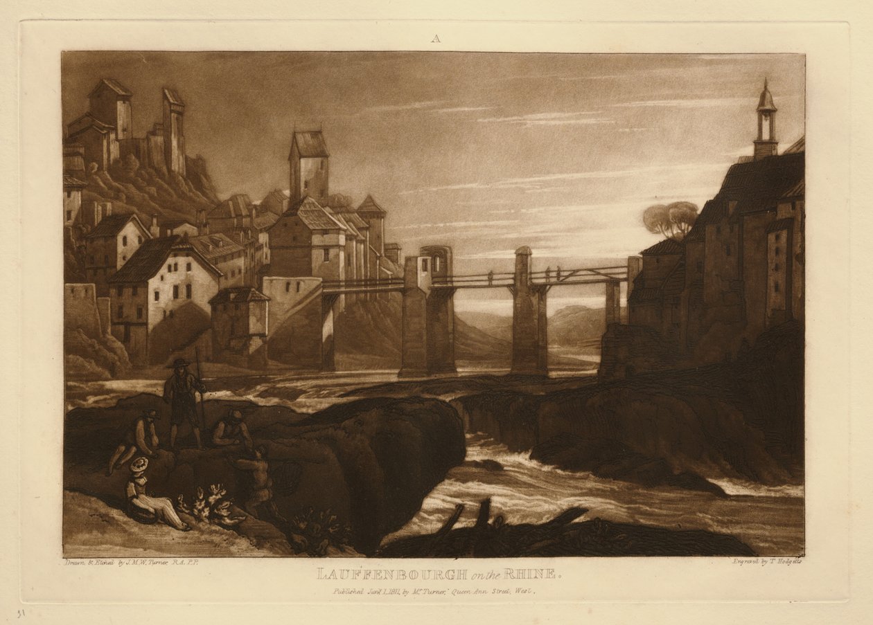 Laufenburg na Rýně od Joseph Mallord William Turner