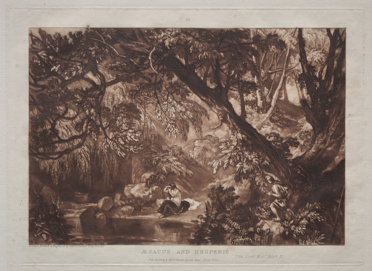 Kniha studií: Aesacus a Hesperia od Joseph Mallord William Turner