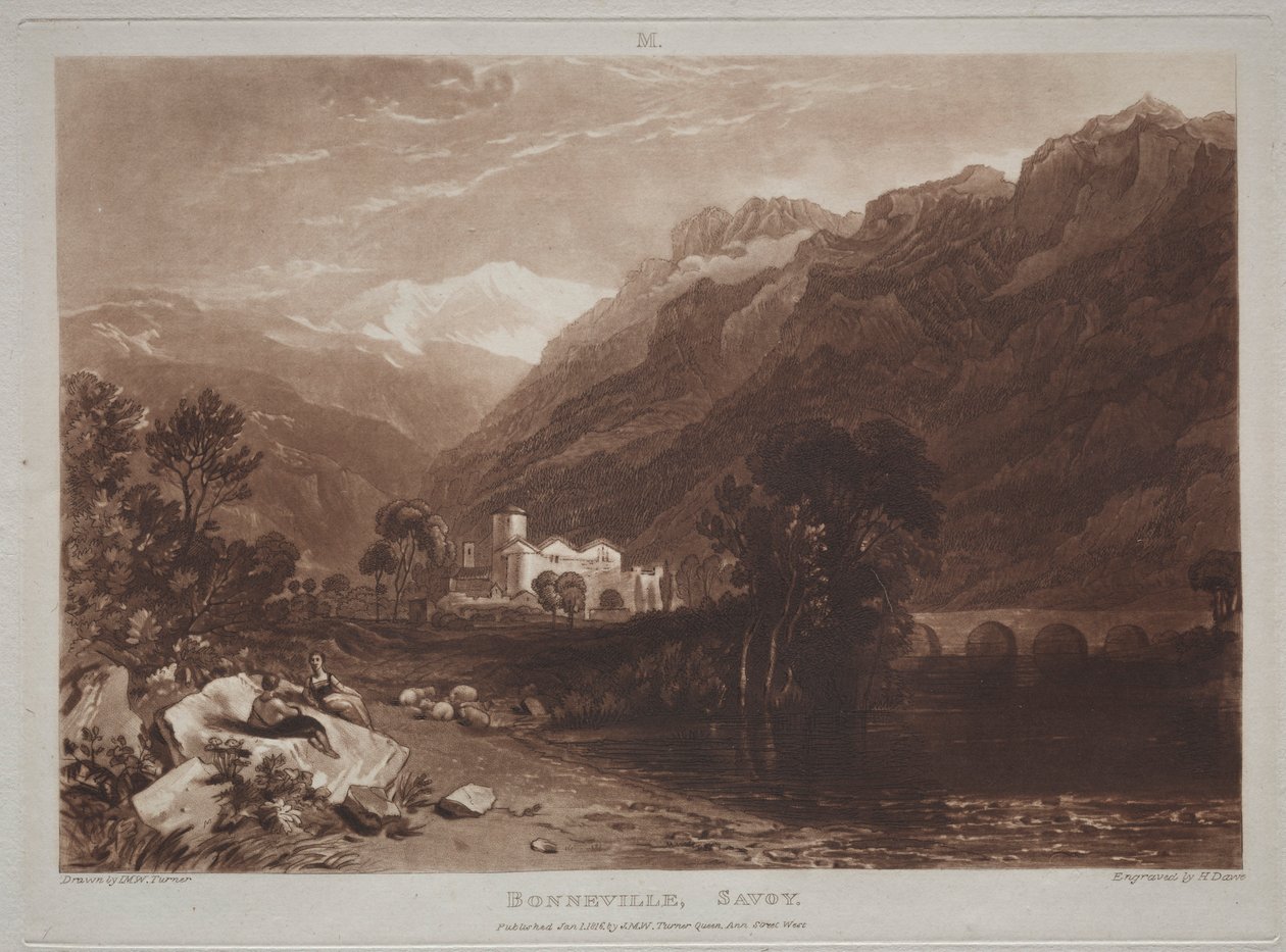 Kniha studií: Bonneville, Savoy. od Joseph Mallord William Turner
