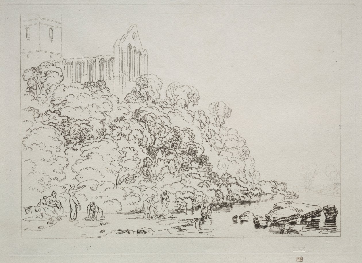 Kniha studií: Dumblain Abbey, Skotsko od Joseph Mallord William Turner